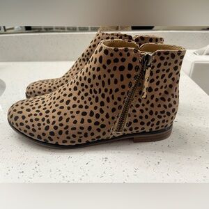Cat & Jack Leopard Print Girls Ankle Booties